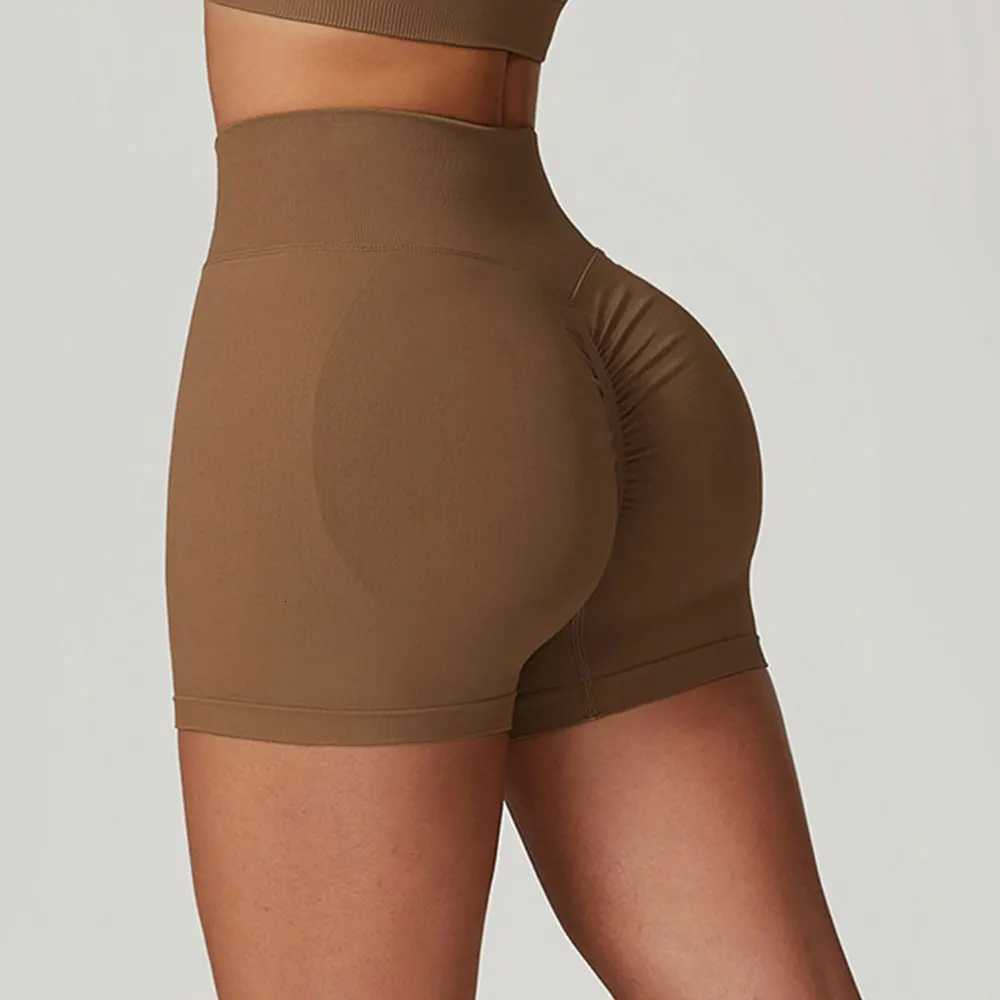 Seamless Sports Short Women Ribbed Shorts Squat Proof High Waist Fitness Tight Shorts Chuitskering Cycling Workout Gym Shorts XJ250724