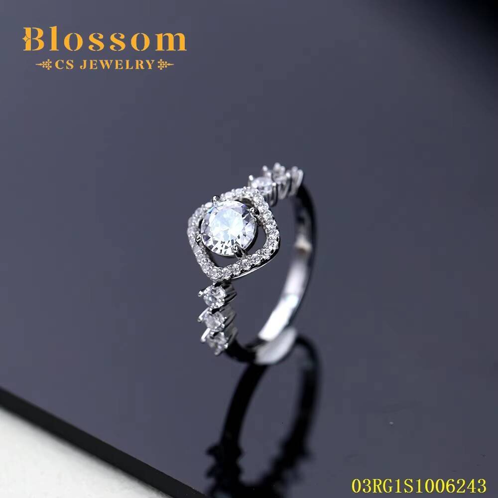 Blossom CS Jewelry Hot Sale Fashion 925 Sterling Silver Moissanite Rings Zirconia Wedding Engagement Womens Ring Fine Jewelry