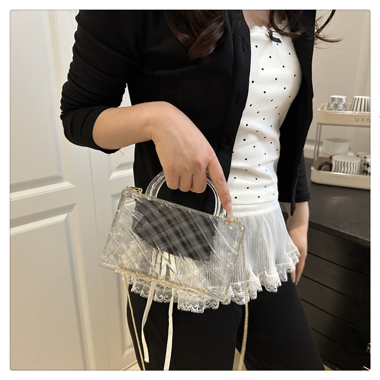 Designer Bag Women's Bag 2025 New Fashionable Transparent Handbag Luxury Bag Chain Shoulder Crossbody Bag