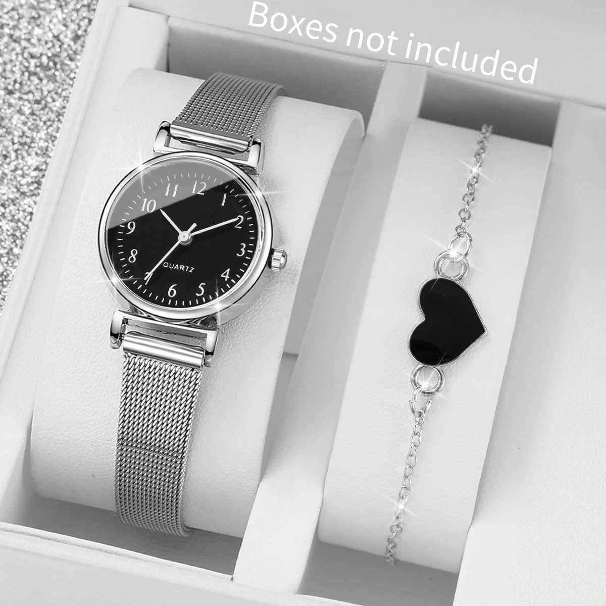 2PCS/Set Fashion Women Watches Casual Analog Quartz Watch With Bracelet Set Reloj MujerWithout Box W250724