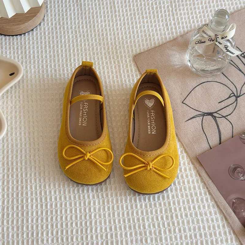 2025 Spring Autumn New Children Leather Shoes for Girls Fashion Korean Style Soft Sole Anti-slippery Sweet Bowtie Princess Shoes XJ250724