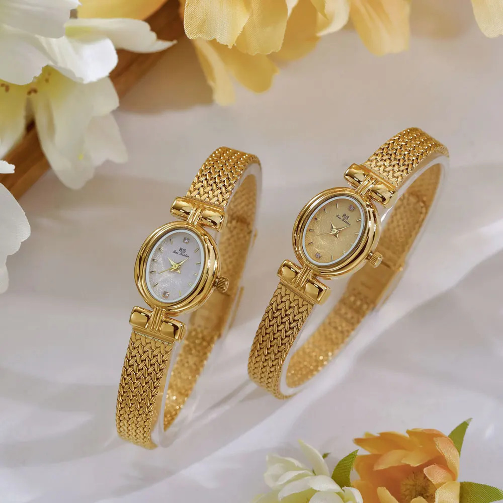 Golden Quartz Watch Wheat Ears Bracelet Watches For Women Small Dial Lady Wristwatch Female Clock Fashion Dress Gifts 250723