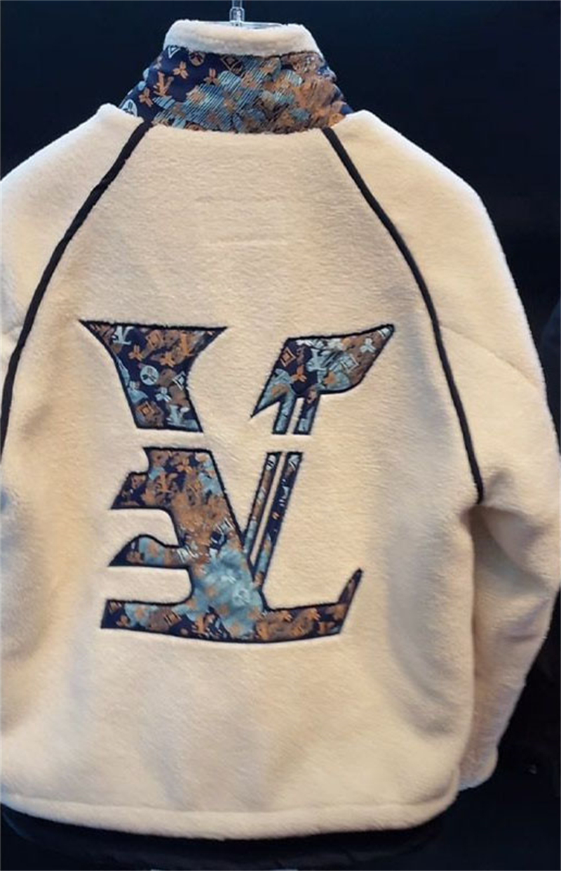 Free shipping designer fashionable mens winter fleece jacket warm and loose long sleeved cotton