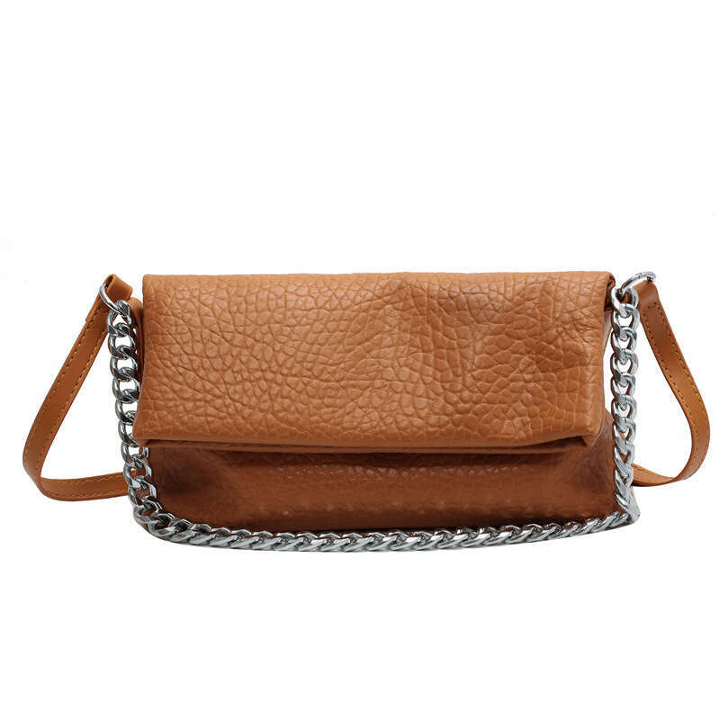 2022 Summer Trend New High-Quality Soft Leather Handbag for Women, Niche Design Chain Crossbody Bag