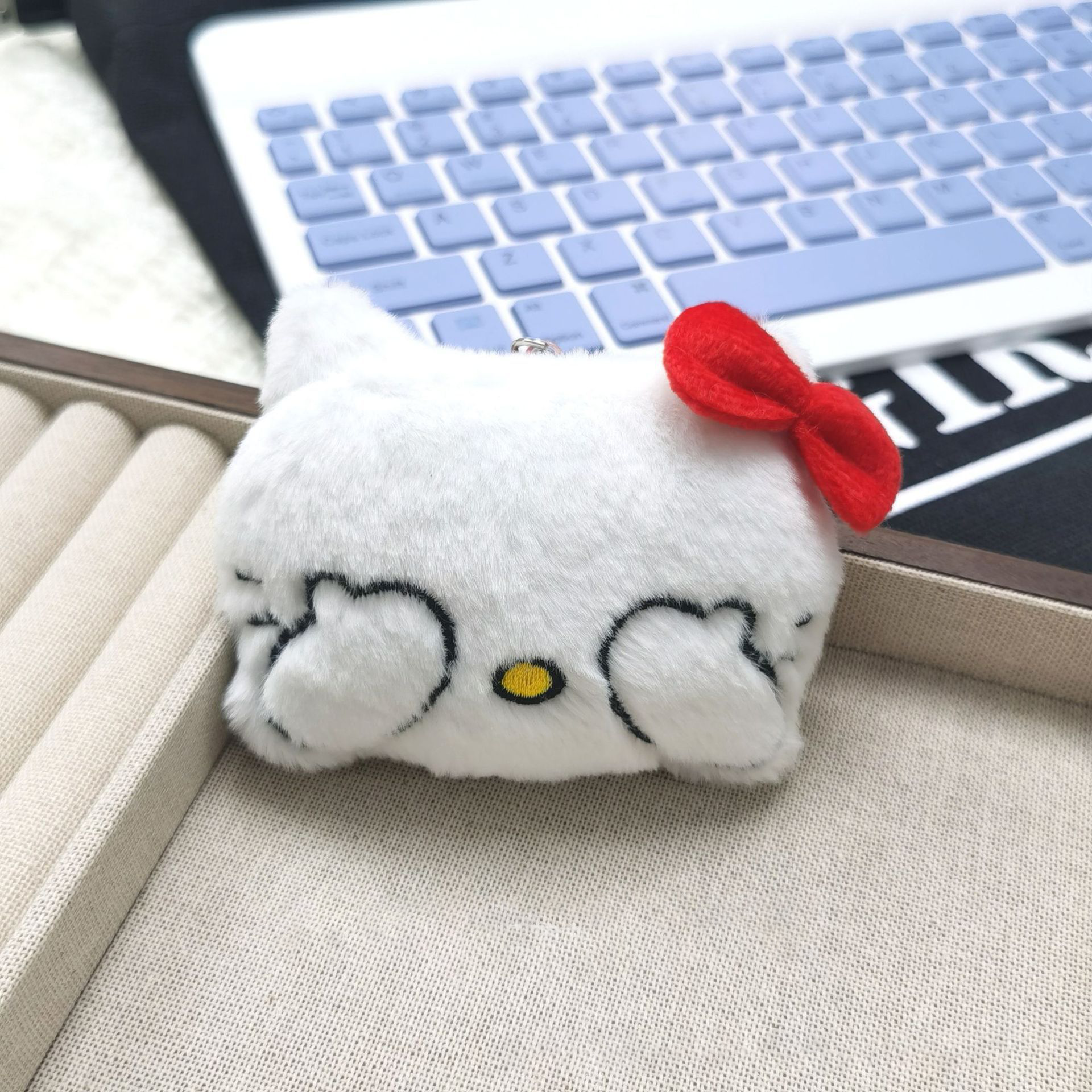 Luxury Designer Designer for woman Cute Cartoon Plushie Hanging Decoration - Adorable Rice-Eating & Crying Cat Expression Doll For Woman For Car, Home