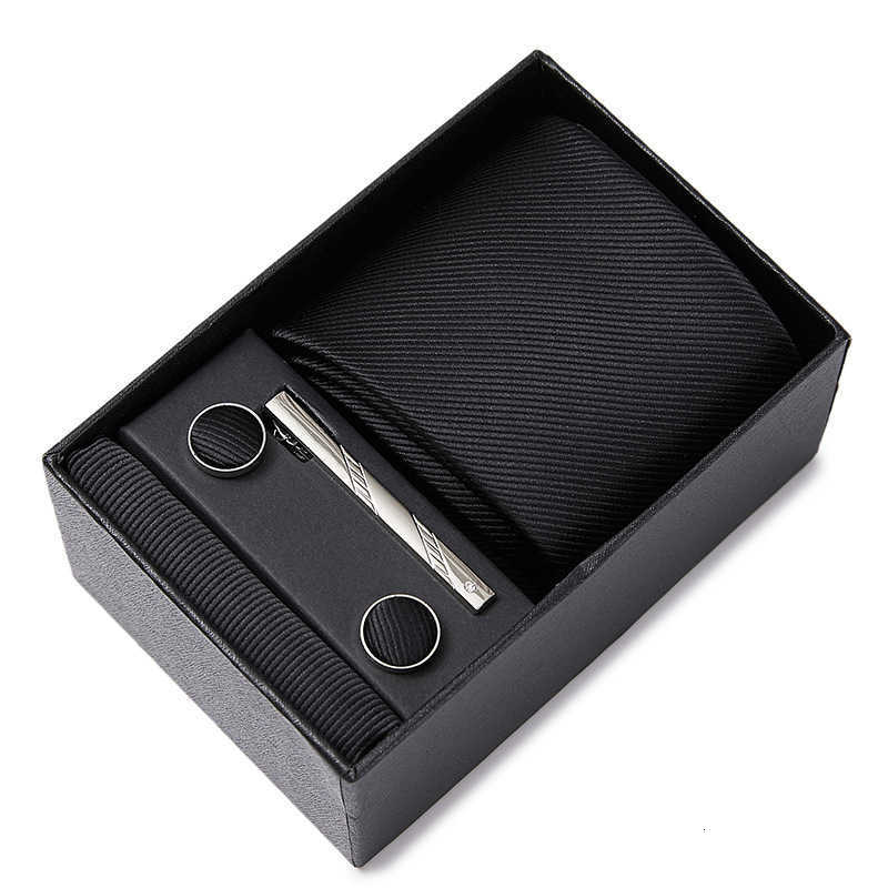 Luxury Tie Set For Men Business Gift Box Wedding Party Fashion Men Tie Set Paisley Handchief Cufflink Tie-Clip Suit Gift For Man X250407