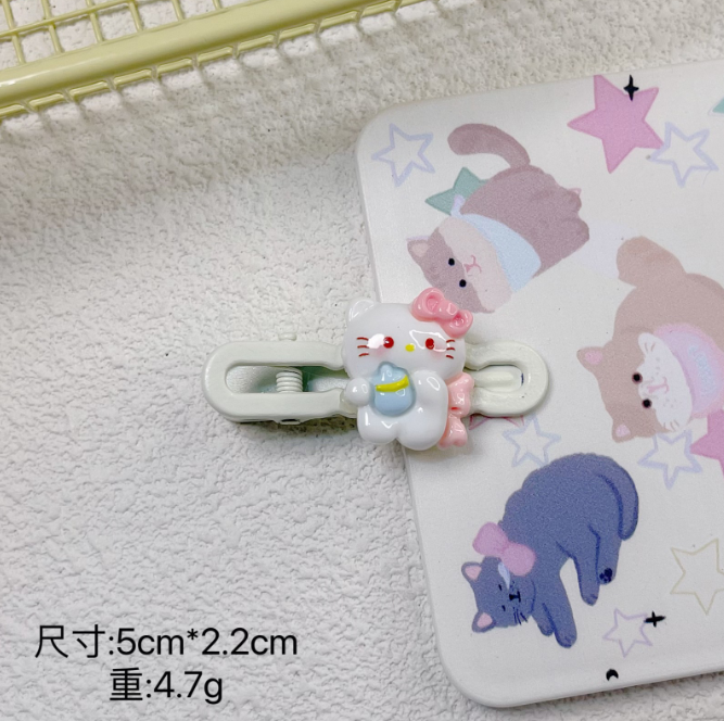 Children's Cartoon Kitty Hair Clips Cute And Sweet Girl Bangs Side Clip Wholesale Night Market Stall Hair Accessories