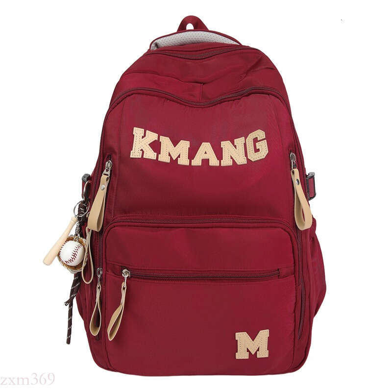 Letter Waterproof Appearance Dirt-Resistant Trendy Style Junior Backpack Male Large Capacity High School Female Student Double Shoulder Bag