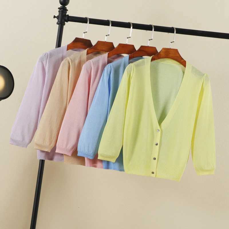 Summer Cardigan Women Crochet Top Long Sleeve Outerwear Bolero Women Knitted Ladies Sweaters Female V-neck Clothing Cropped Slim X250724