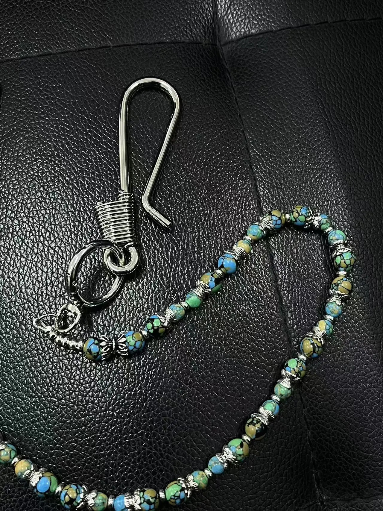 Original Handmade Pants Chain Beads American Turquoise Punk Style Czech Beads Cleanfit Cross Jeans Accessories 250722