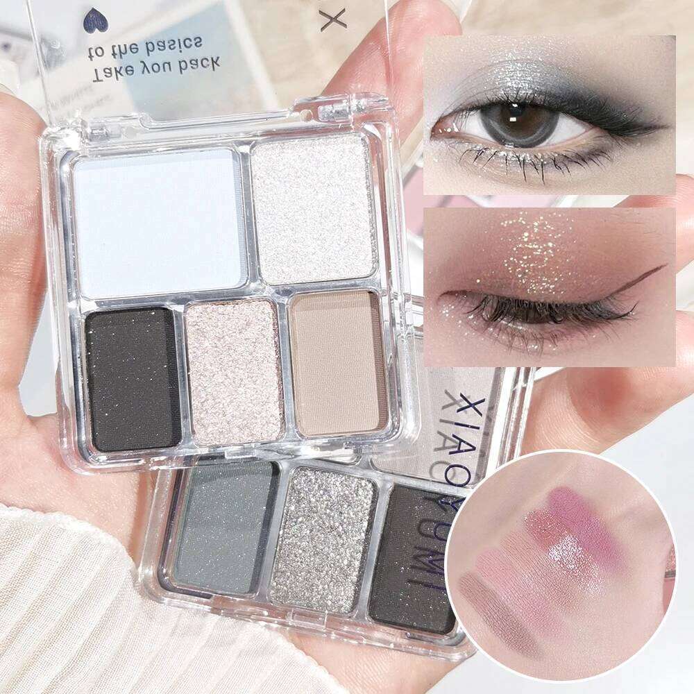 5-Color Eyeshadow Palette Soft & Smoky Tones, Easy Blend, lti-Look Makeup, Rose/Nude Options, Unisex, Certified, Skin-Friend X250723