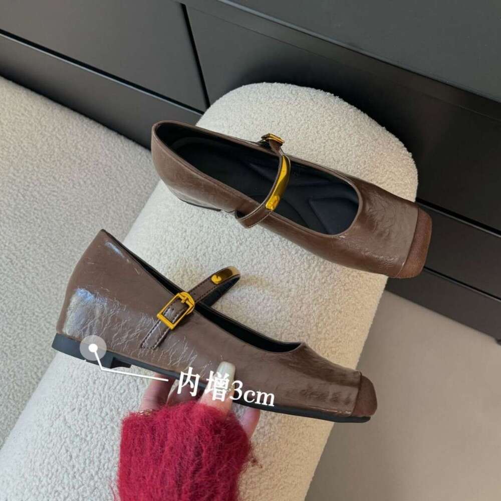 Hidden Heel Mary Jane Black Single for Women 2025 New French Style Red Evening Gentle Shoes