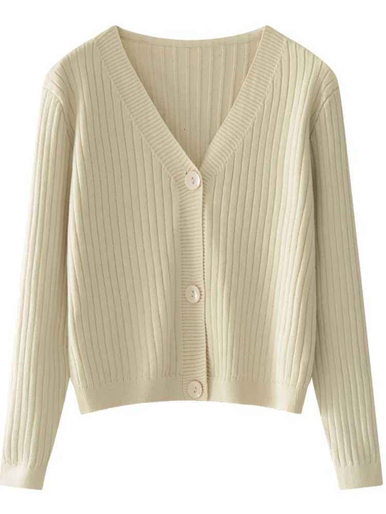 2025 Women Cardigans Sweater V-neck Spring Summer Knitted Cardigans Solid Single Breasted Womens Sweaters X250724