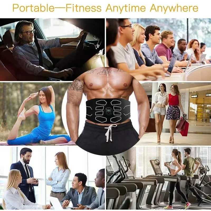 New Muscle Stimulation Belt Electric Abs Stimulator EMS Abdominal Toning Belts Body Slimming Massage Fitness Massager W250724