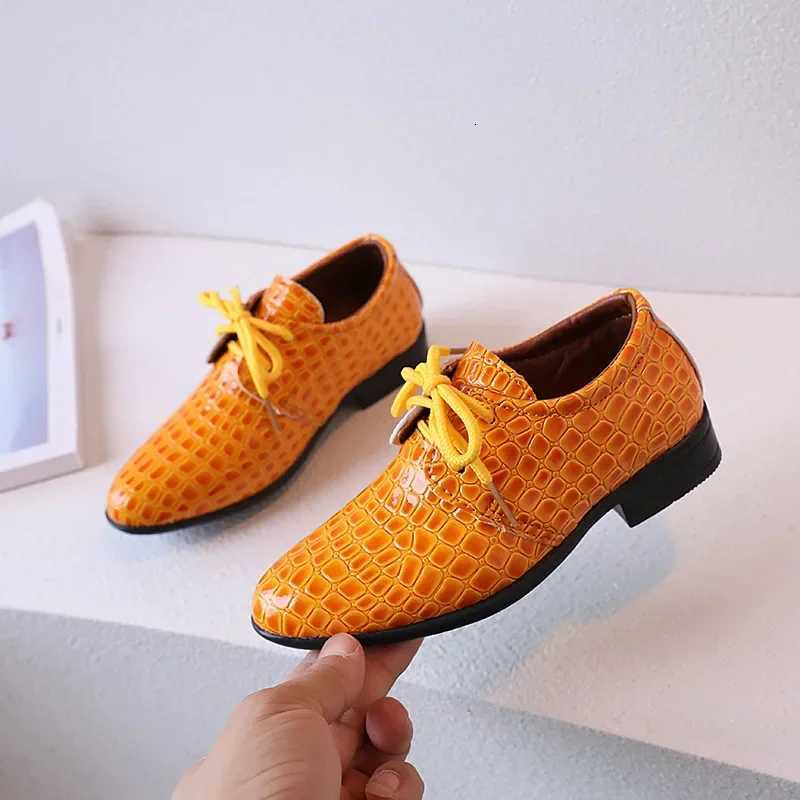 Fashion Leather Shoe New Versatile Pointed Child Shoes Trendy Retro Simple Boy Shoe Classic Anti Slip Soft Performance Shoes XJ250724