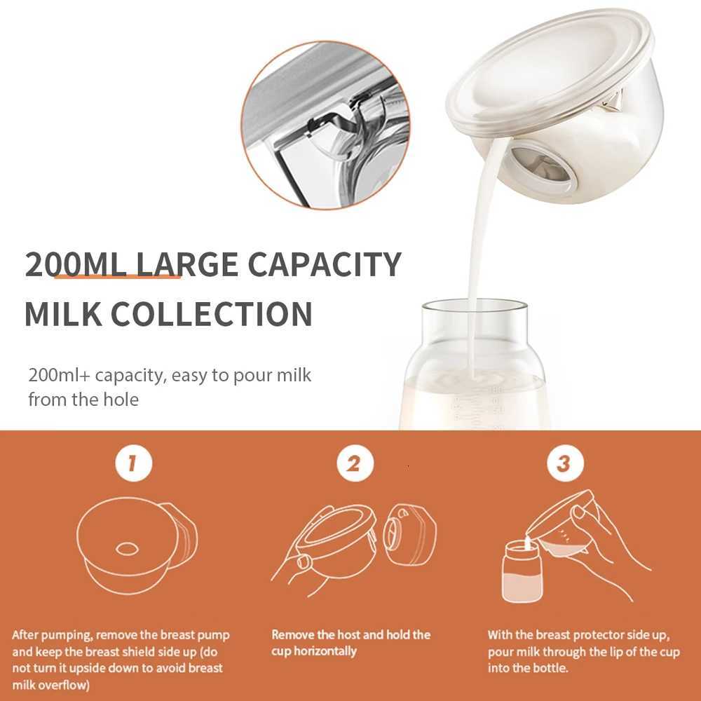 24MM Wearable Electric Breast Pump Invisible Hands Free Portable Integrated Breast Pump with 3 Modes and 9 Levels of Suction X250724