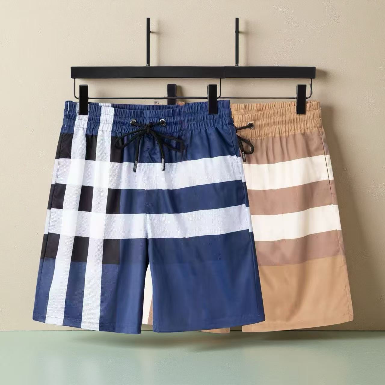 Designer Men's and Women's Designer shorts Summer casual street wear Quick drying Swimsuit Plaid striped Print Beach Resort Beach Pants Asia size S-3xL
