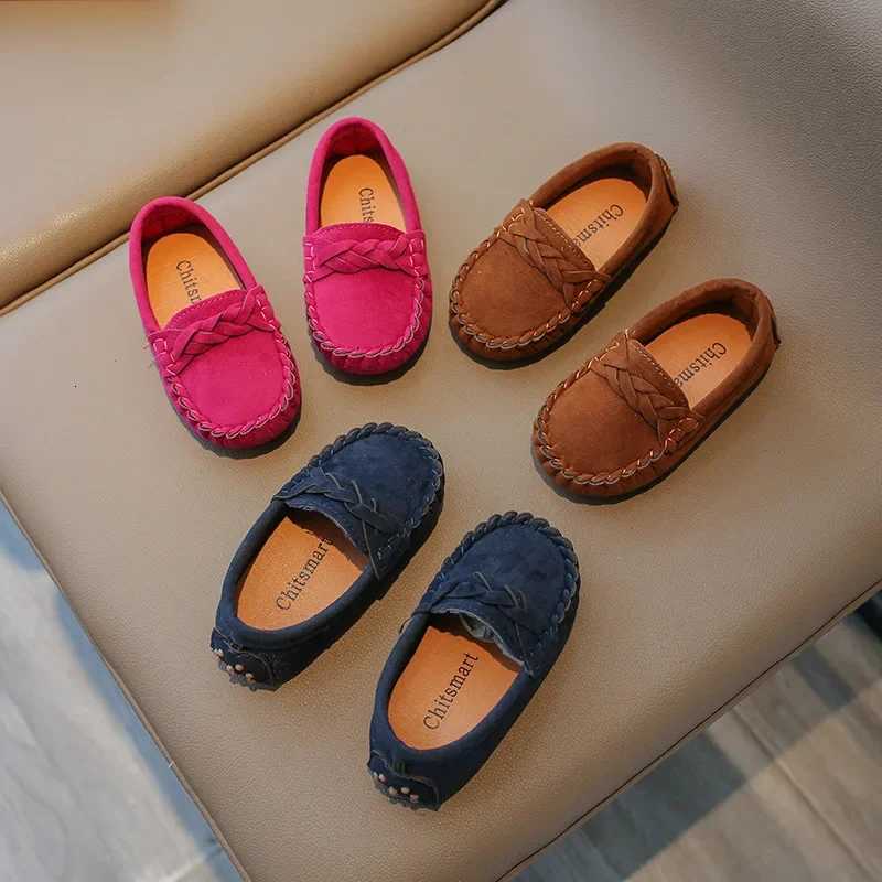 21-30 Size Kids Flats Spring Autumn Children Slip-on Shoes Boys Loafers Casual Shoes Girls Moccasins Soft PU Leather Shoes XJ250724