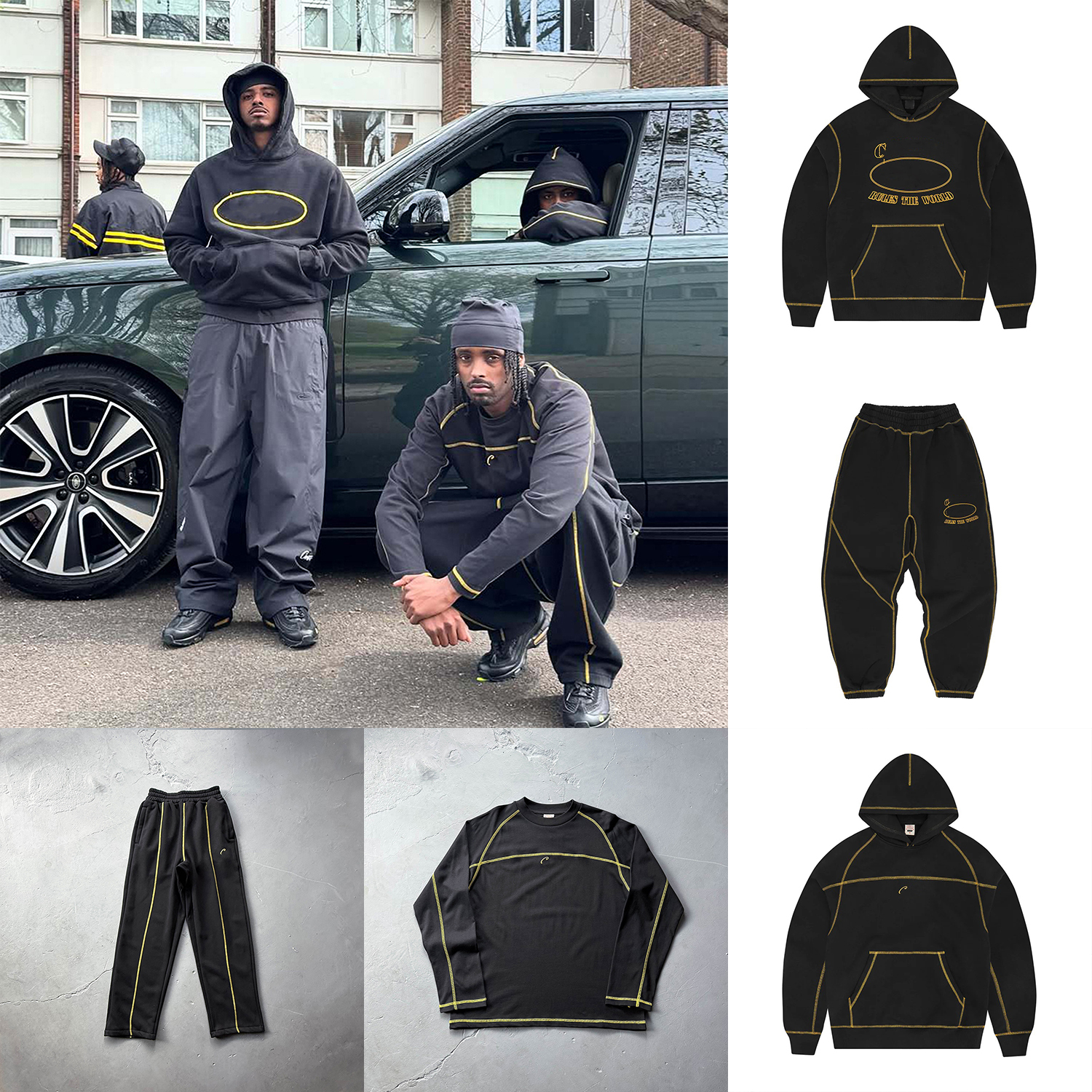 Designer Men's Tracksuit Embroidery Zip up Hoodie Joggers Vintage Hip Hop High Quality Cotton Hoodies Knitted Sweatpants Men Streetwear