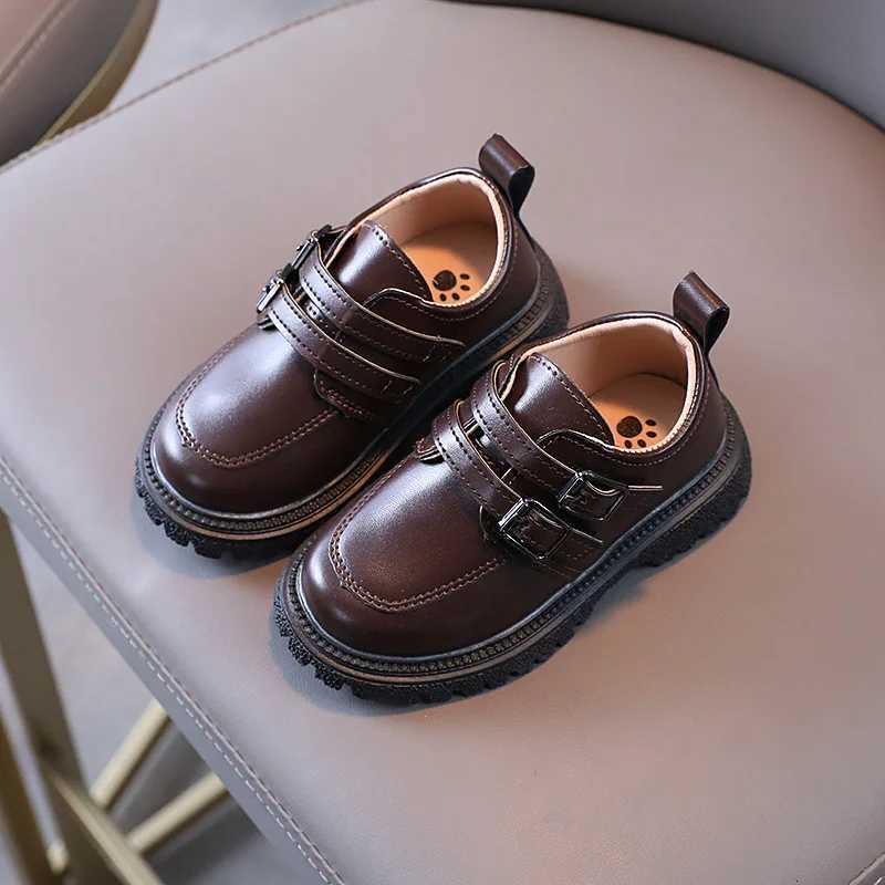 Children Leather Shoes for Boys Kids Black Brown School Girls Shoes Fashion Soft Sole Casual Shoes Toddler Single Shoes Loafers XJ250724