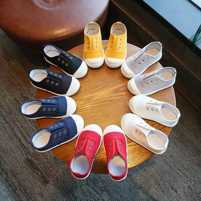 Real Photo Childrens Mesh Breathable Red Gray Black White Yellow Blue Canvas Shoes Boys Sneakers Girls Indoor Flats ShoesXJ250724
