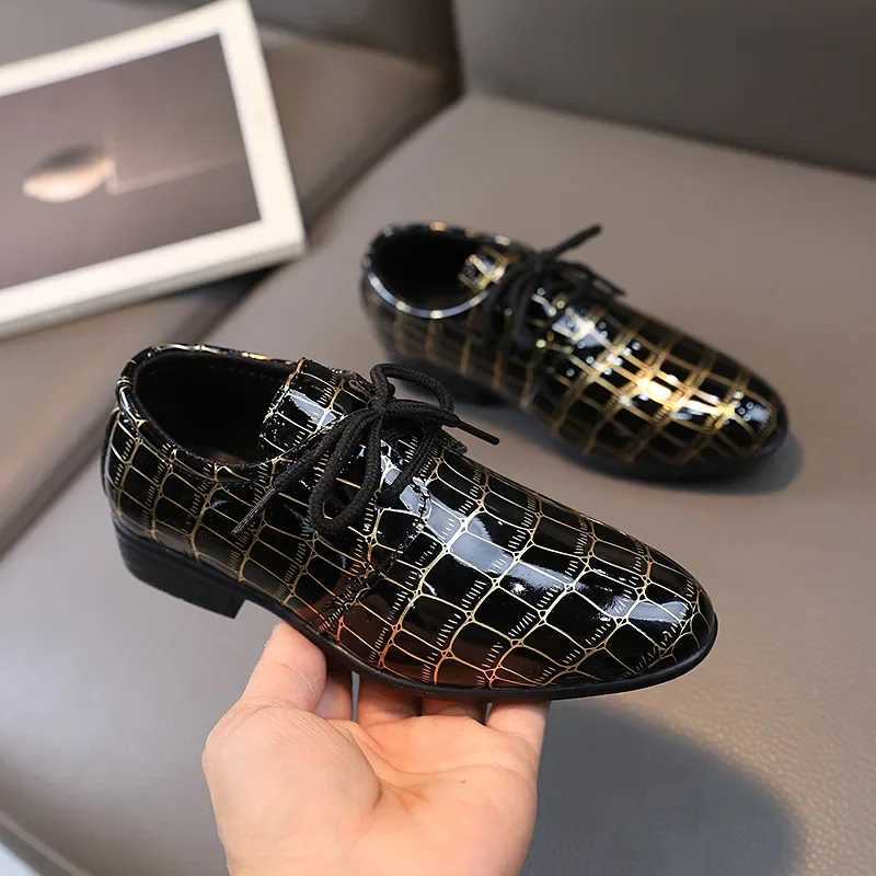 Boys Leather Shoes Kids Flats Casual Childrens Wedding Shoes for Toddlers Black Fashion Student Non-slip for School Performance XJ250724