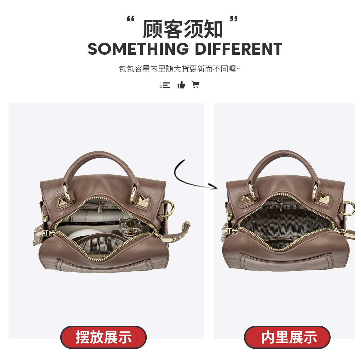 Designer Genuine Leather for Women 2025 Portable New Handbag Elegant Boston Studded Crossbody Trendy Light Luxury Women's Bag