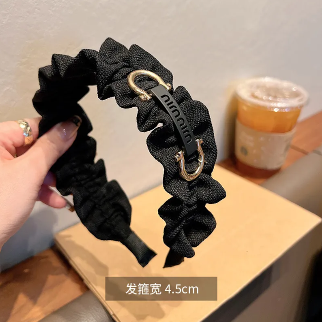 Luxury Designer Elegant French Lace Headband For Women And Girls - Versatile Wide Edge for woman Hair Accessory Free Ship