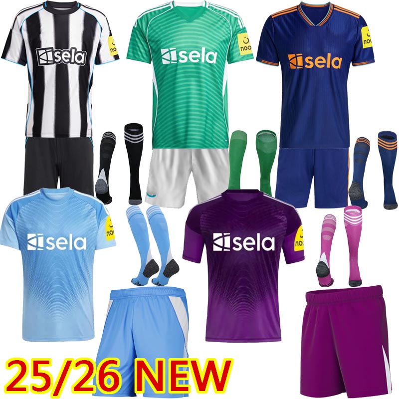 newcastled unite 25 26 Soccer Jerseys TONALI NEWCASTL E 2025 26 HOME away men kid kit ELANGA BARNES BRUNO G. Gordon ISAK Football shirts goalkeeper Sports uniform set