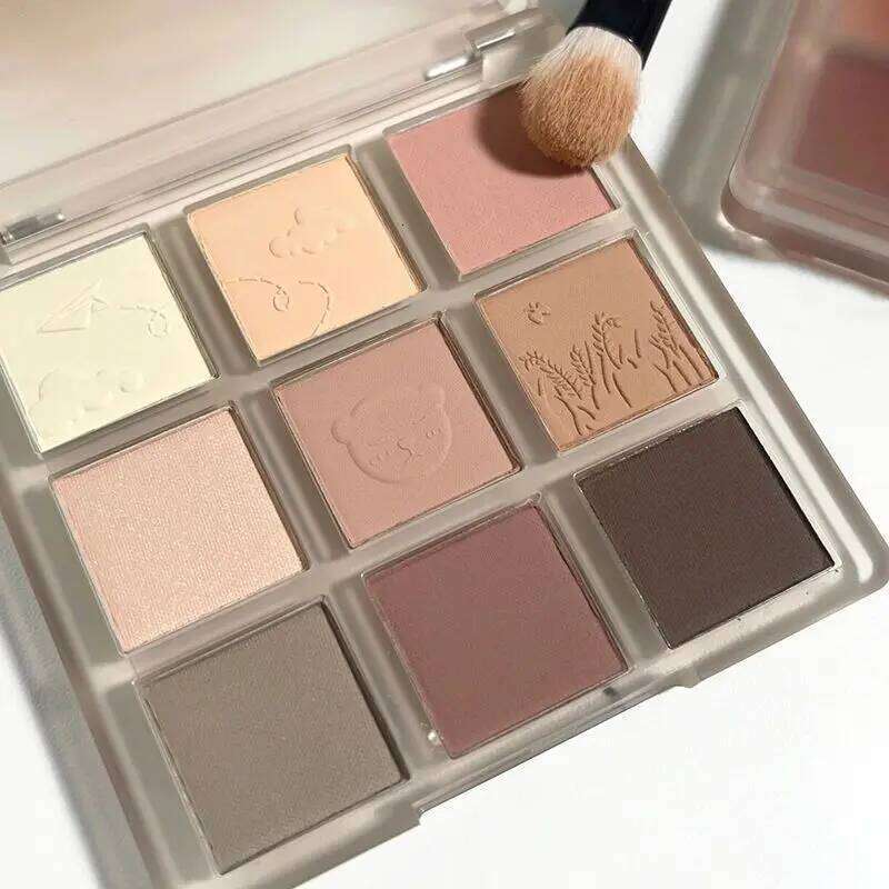Nine Color Caffee Matte Cement Gray Dark Brown Makeup Shadows for Eyes Pigment Eyeshadow Make Up Palette X250723 X250724