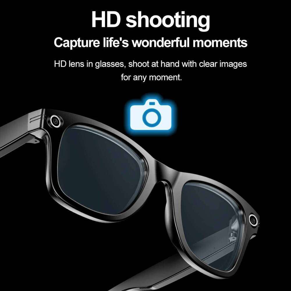 Meta Glasses New Fashion Smart Glasses Camera AI Dialogue Interaction Music Earphones BT Call HD Video/Photo Record Outdoor Sports Sunglasses