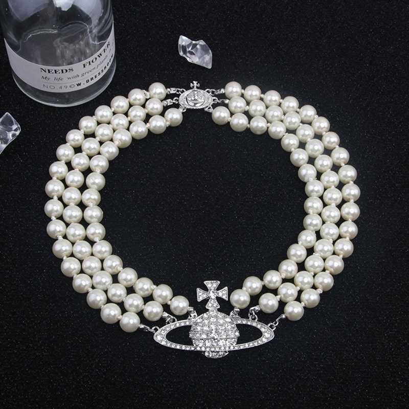 Elegant Pearl Pendant Necklace Set with Earrings and Bracelet Silver Tone Fashion Jewelry Z250910