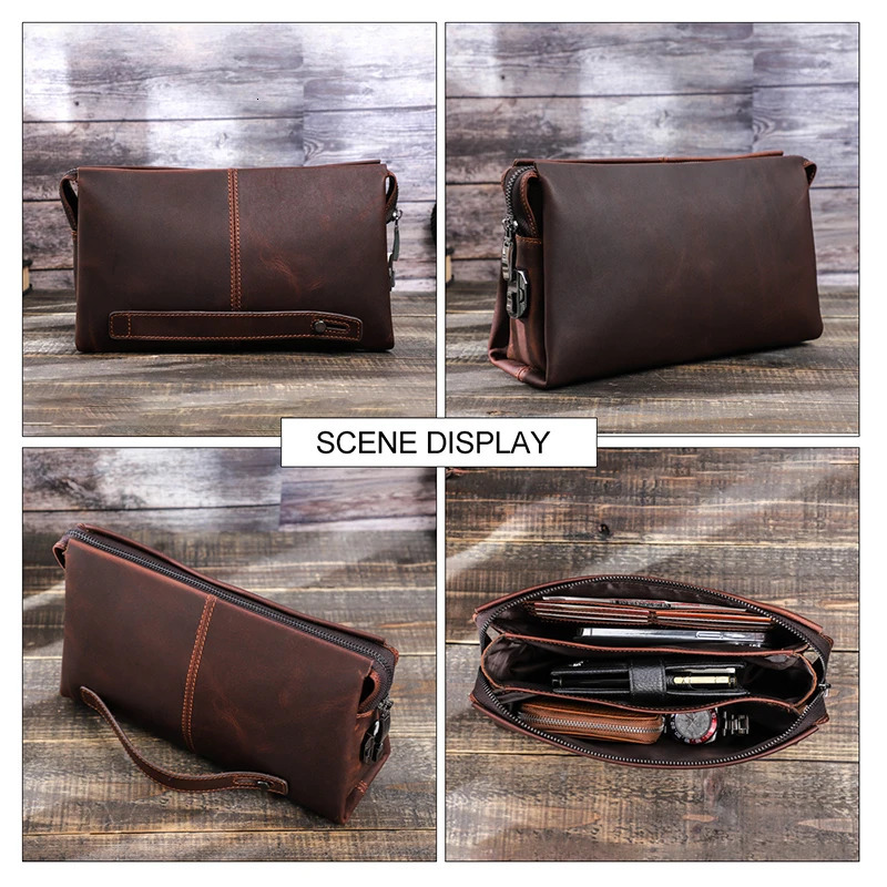 CONTACTS Men Clutch Bag Large Capacity Coded Lock n Genuine Leather Men Wallets Cell Phone Pocket Business Long Purse Male 250723