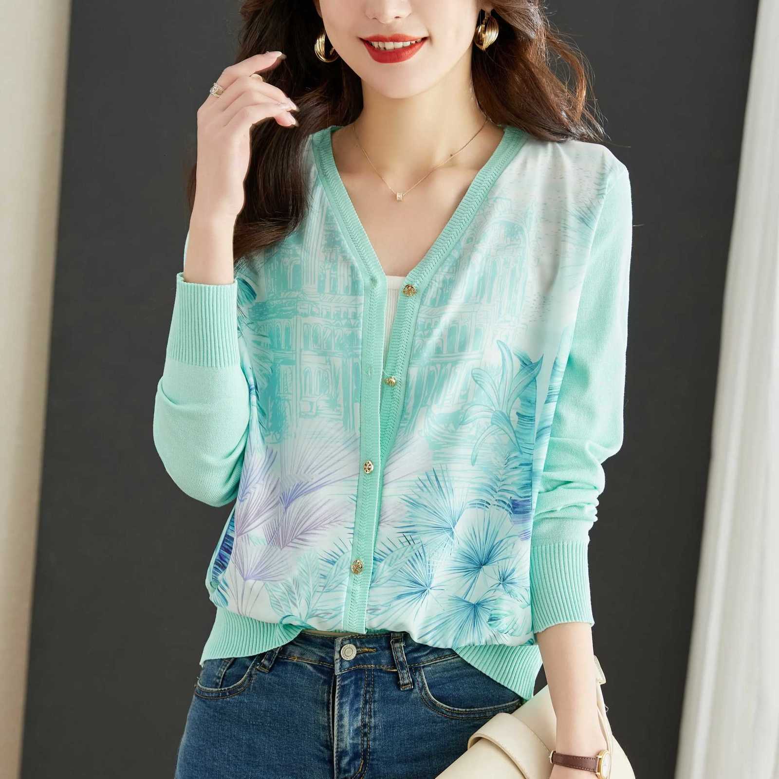 New Casual Soft Knit Bottoming Shirts Sweater Cardigans Sweater Ts Basic Shirts Knitted Tops X250724