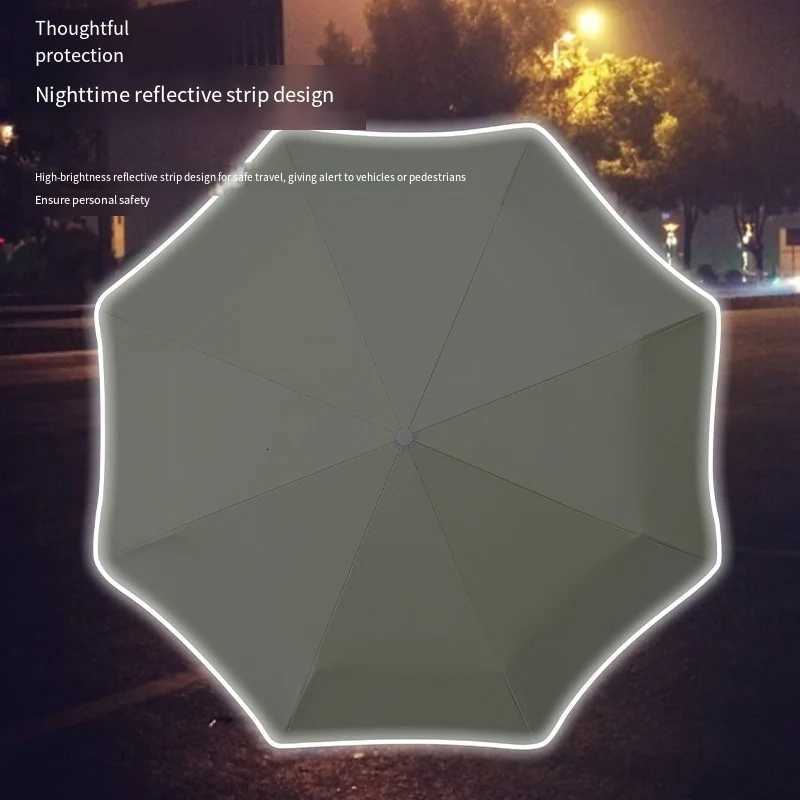 Rounded Corner Folding Umbrella Sun Protection UV Protection Lightweight Sun Umbrella Anti Rebound Weather Resistant Dual-use R250724