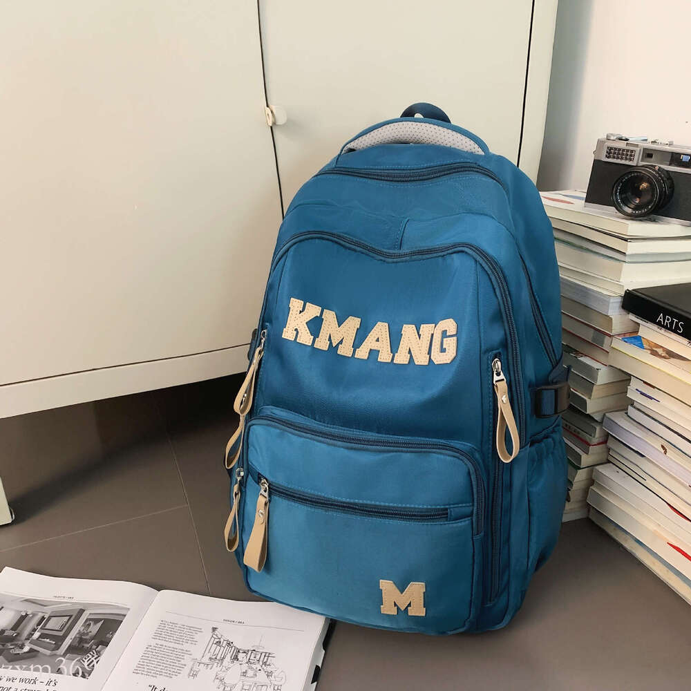 Letter Waterproof Appearance Dirt-Resistant Trendy Style Junior Backpack Male Large Capacity High School Female Student Double Shoulder Bag