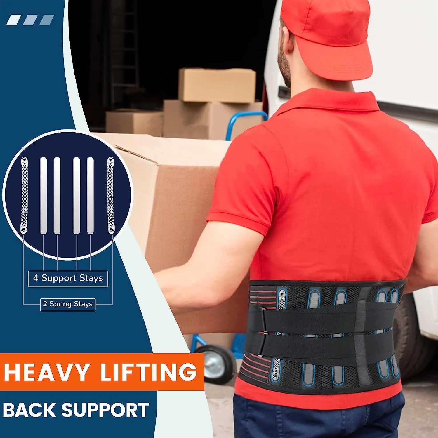Adjustable Waist Belt Lumbar Support Back Fitness Sports Safety Waist Support Brace Tummy Control Double Banded just lumbar W250724