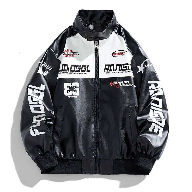 Women's Wear Spring Autumn Men New Men's Motorcycle Wear Fashion Brand PU Leather Jacket Thin Fashion Coat Embroidery