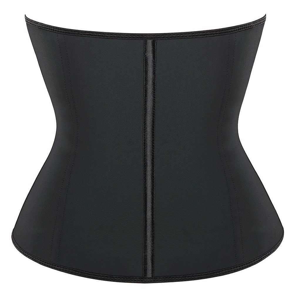 Zip And Hook Clips Smooth Latex Waist Slimming Sheaths Girdles 7 Steel Bones Women Shaper #608 W250724