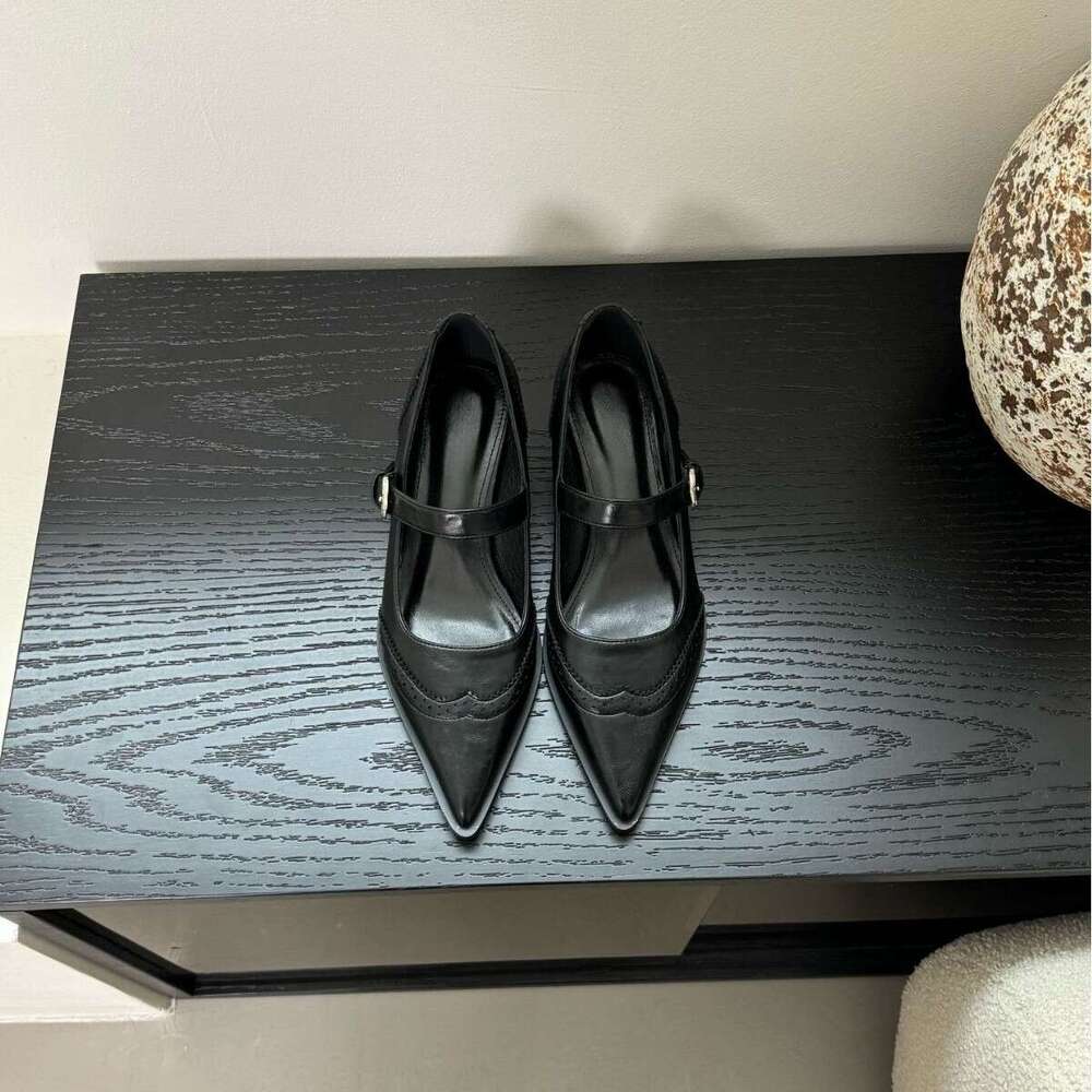 2025 Spring Women's French Style High Heels, Outdoor Wear, High-End Comfortable Soft Sole Shallow Mouth Shoes for Women
