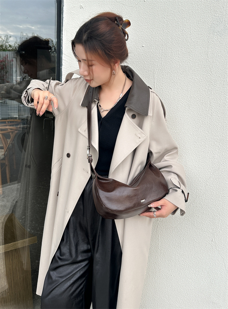 Designer Genuine Leather Horn 2025 New Niche Crossbody Phone Versatile Dumpling High-end Single Shoulder Light Luxury Women's Bag