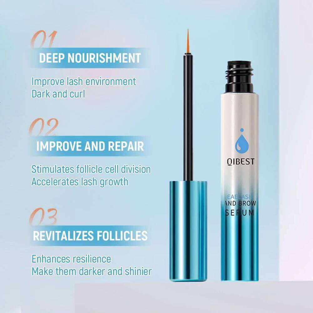 QIBEST Fast Growth Serum Natural Eyebrow Lashes Lifting Volume Fuller Thicker Lengthening Eyelash Brows Liquid Extension X250724