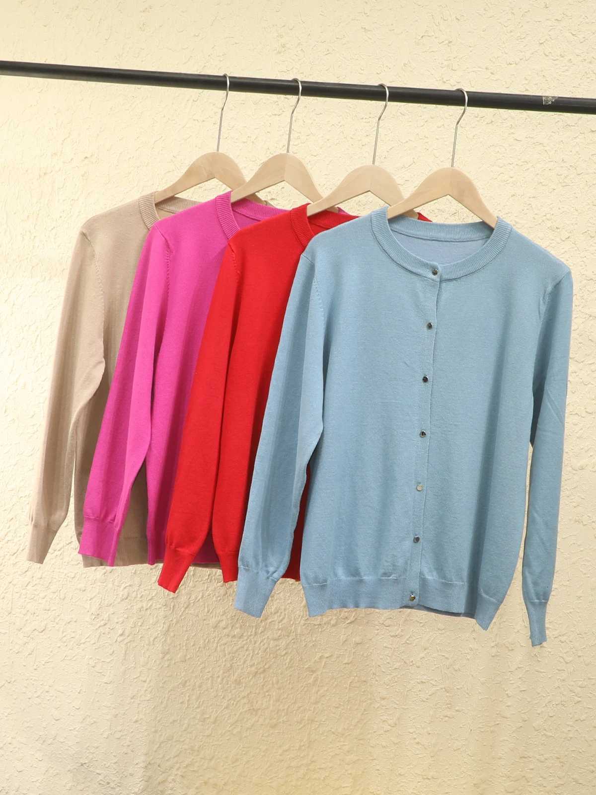 Cropped Blouses Cardigan Female Knitted Ladies Sweaters Crochet Top Black Womens Coat Spring 2025 Clothing Outerwear X250724