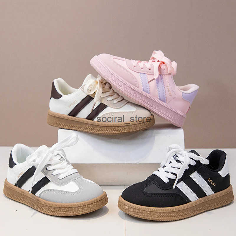 Children Tennis Shoes 2025 New Simple Kids Sneakers for Girls Patchwork Non-slip Boys Causal School Running Sneakers Non-slip Q250724