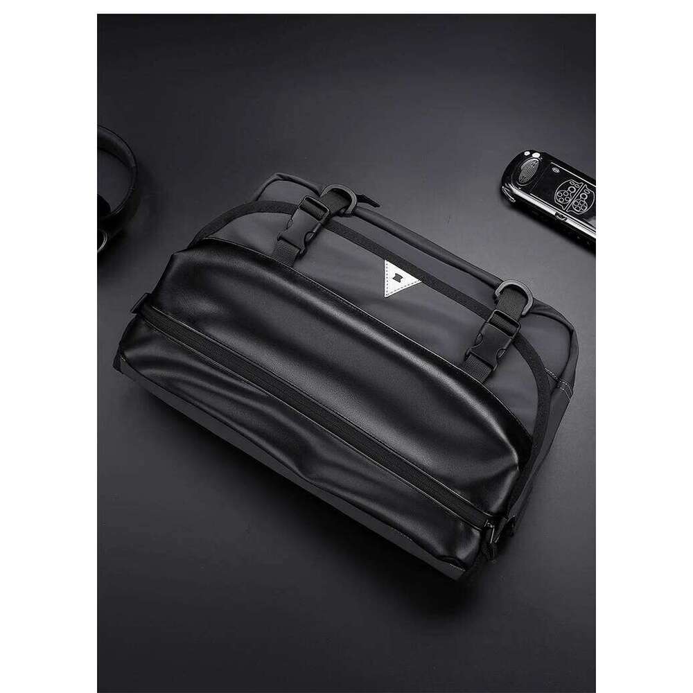 Messenger Large Capacity Oxford Cloth Shoulder Trapezoidal Business Trip Fashion Casual Crossbody Lightweight Computer Multi-Functional Men's Bag
