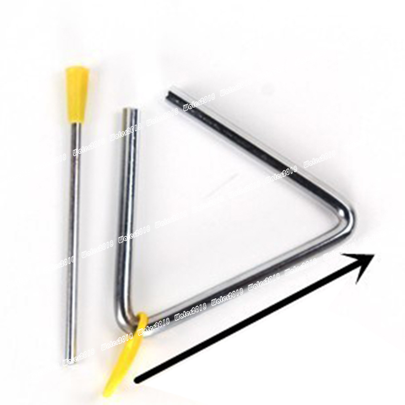 Superior Sound Quality Musical Steel Triangle Percussion Instrument With Striker 4inch 5inch 6inch 7inch