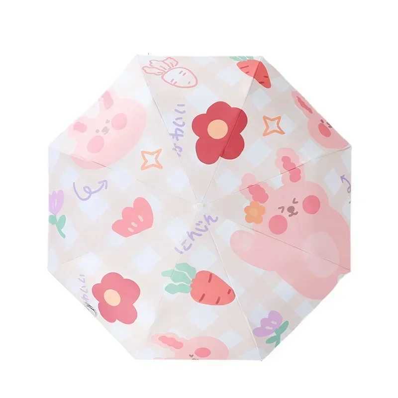 Fully Automatic Folding Sunscreen Cute Cartoon Umbrella Female Umbrella Sun Umbrella R250724