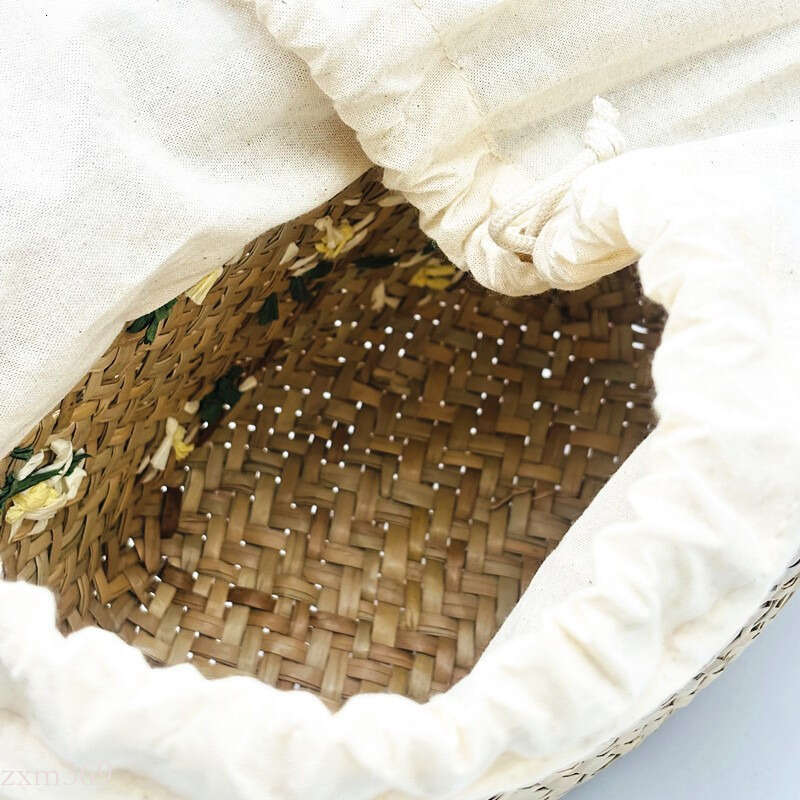 New Women's Embroidered Handwoven for Outings, Fashionable Shoulder Beach Bag, Fresh ZA Small Straw Bag