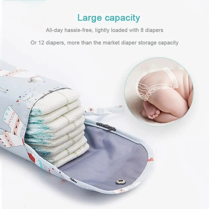 Baby Diaper Bag Waterproof Wet Dry Pack Mummy Storage Pouch Nappy Organizer Insert Tote Purse Travel Stroller Carry Bag 250724