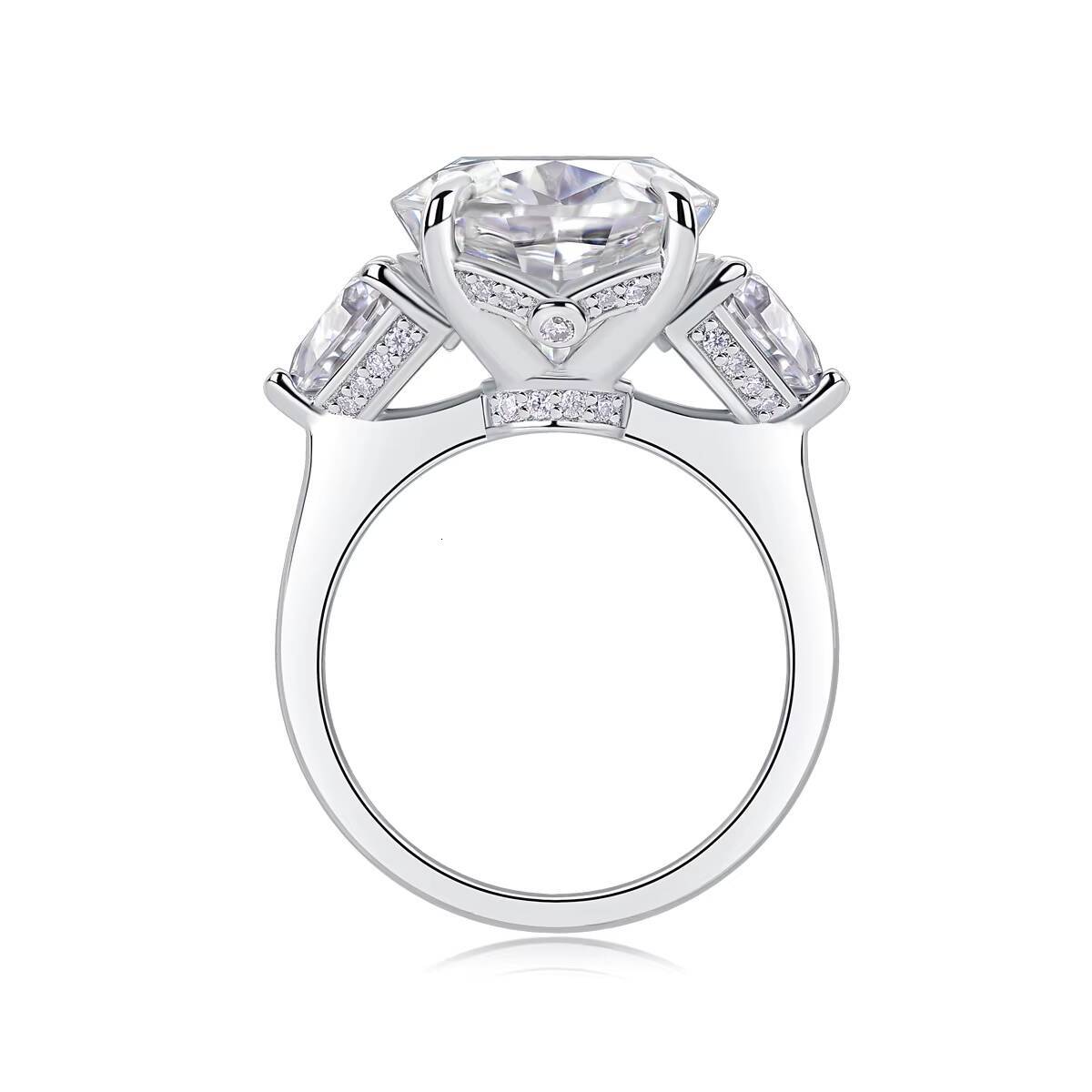 S925 Silver Inlaid Moissanite Ring Platinum Plated Proposal Wedding Jewelry Top Luxury Modern Style for Women Classic Oval Cut